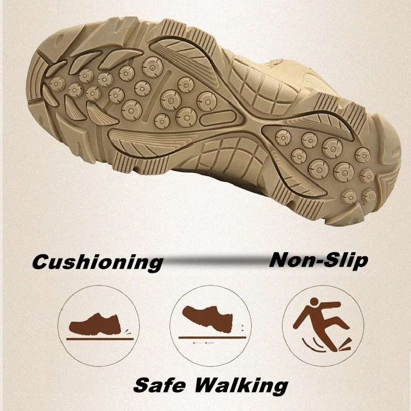2019 Military Tactical Boots Leather Desert Outdoor Combat Army Hiking Shoes Travel Botas Male Trekking39-47 | Обувь