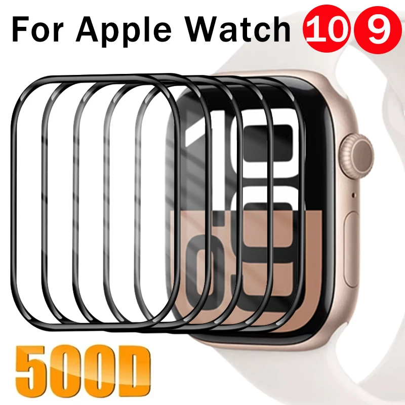 1-6 шт. защитная пленка для Apple Watch 10 9 42/46/49 мм 41/45 3D изогнутая мягкая прозрачная с