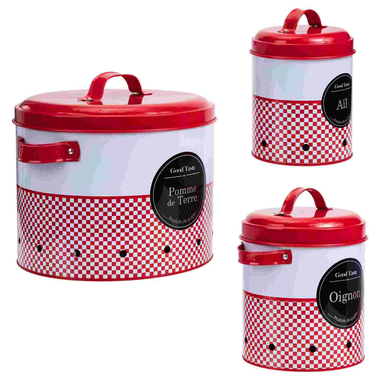 3 Pcs Stainless Steel Storage Buckets Food Storage Buckets Potato Containers