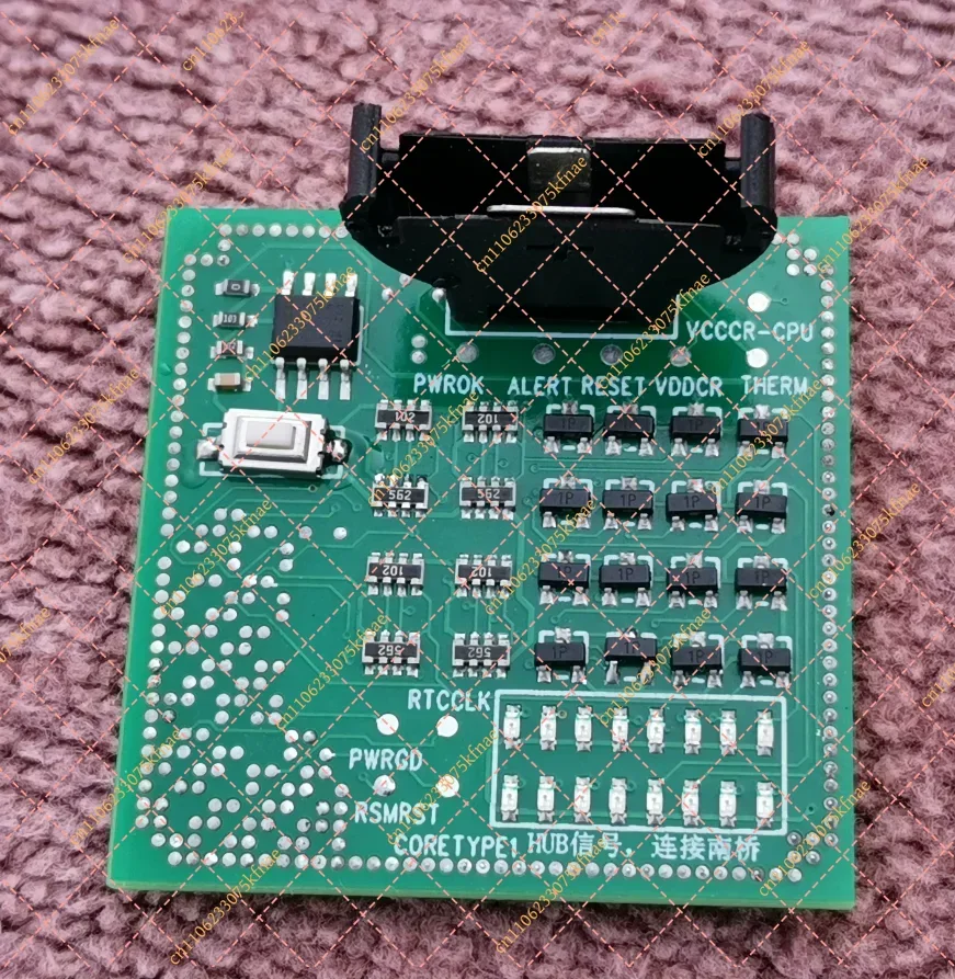 Фото Диагностическая тестовая карта для процессоров AM4 1331-Pin с LED-индикаторами - Тестер открытого/короткого замыкания для сокетов материнских плат (имитационная нагрузка) №2