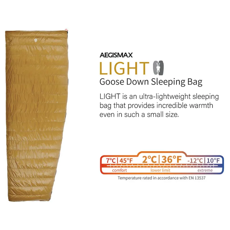 Уличный ульсветильник спальный мешок-конверт AEGISMAX светильник легкой серии с гусиным пухом