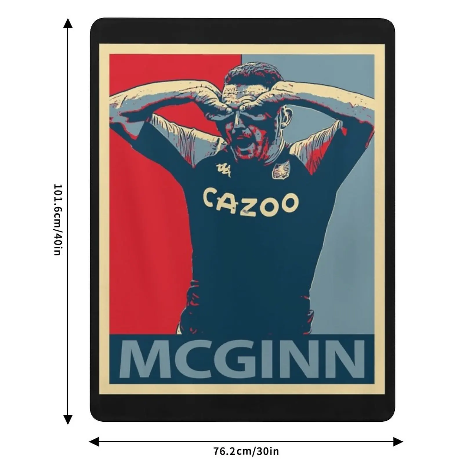 Классическая футболка John McGinn.png. Плед. Рождественские подарки. Индивидуальные мягкие роскошные пледы для кроватей. Аниме-пледы. (art.: 3920dd0ad9b84) - 3920dd0ad9b84