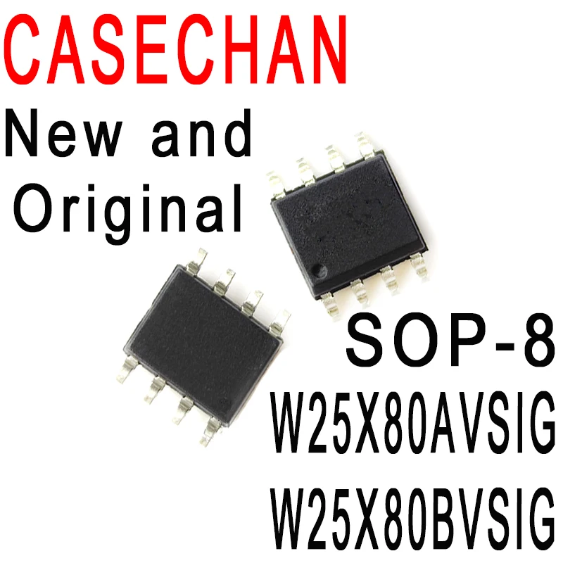 5 шт., новые и оригинальные 100% качественные 25X80AVSIG W25X80 25X80 SOP-8 8mbie 1M флэш-карты памяти, флэш-чип, W25X80AVSIG W25X80BVSIG