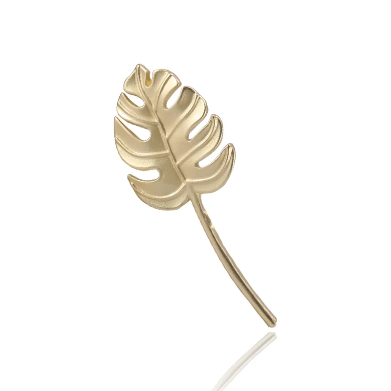 

Enamel Dropping Color Preserving Electroplated Turtle Leaf Plant Brooch