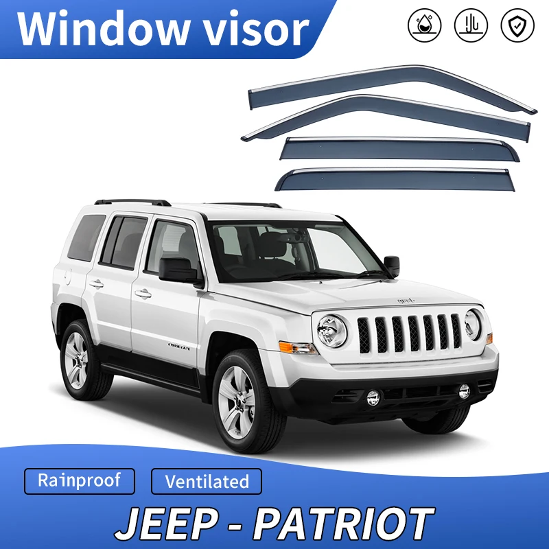Window Visor For Jeep Patriot SUV Auto Weathershields Door Protectors