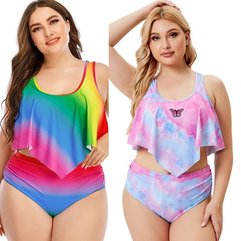 

Женский раздельный купальник с принтом размера выше, удобный Модный Купальник