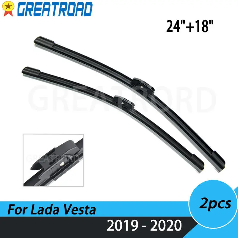

Передние щетки стеклоочистителя с левым рулем для Lada Vesta 2019 2020, лобовое стекло, переднее окно 24 "+ 18"