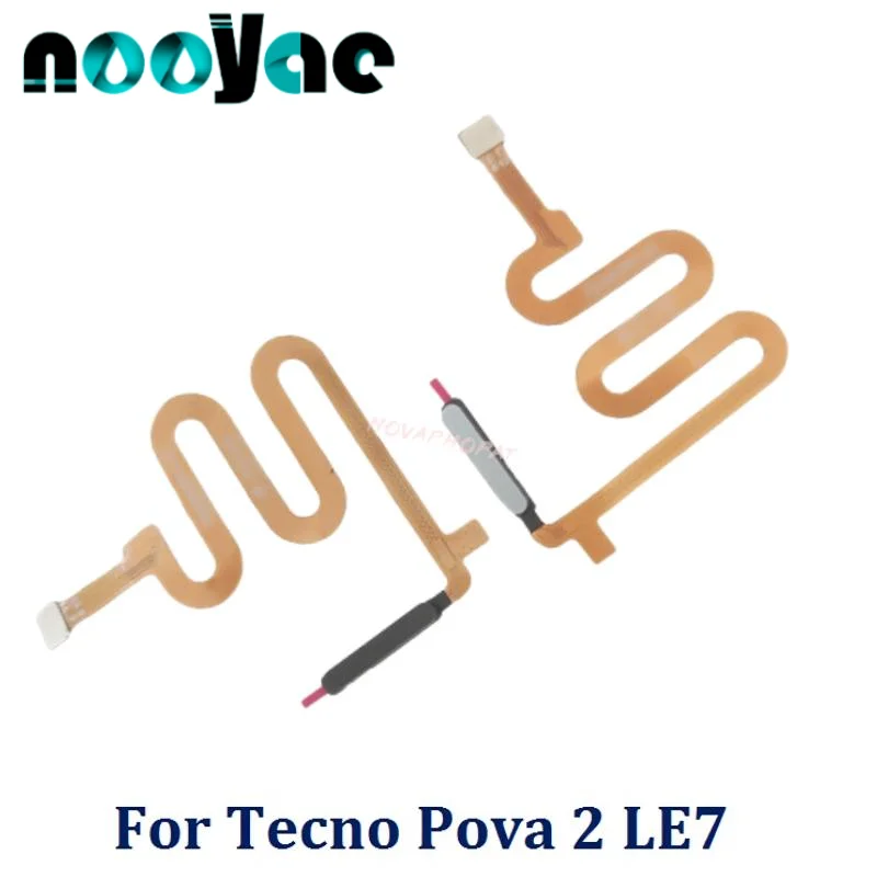 

10 шт. для Tecno Pova 2 LE7 Идентификация отпечатков пальцев кнопка с гибким контактом Питание ВКЛ./ВЫКЛ. Домашнее управление разблокировка ключ сенсор гибкий кабель