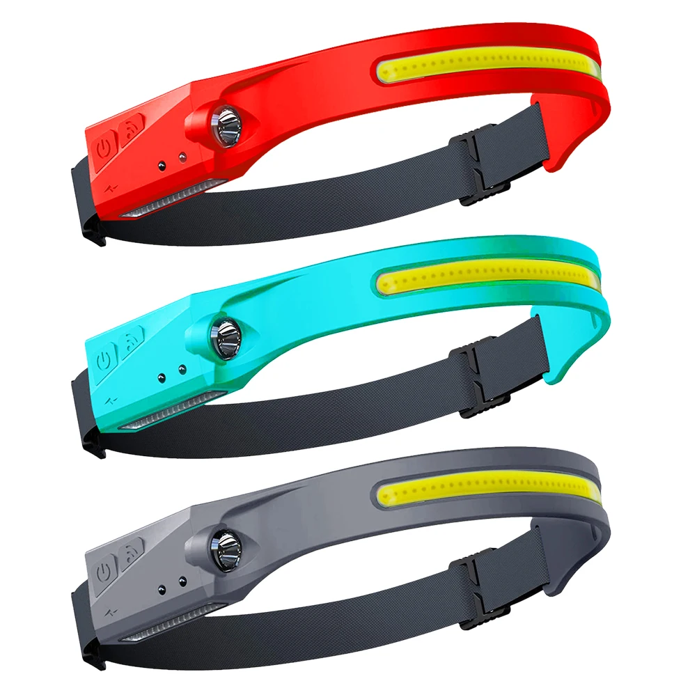 

Светодиодный налобный фонарь COB, перезаряжаемый водонепроницаемый фонарь для бега и кемпинга, для ночной езды, безопасное освещение