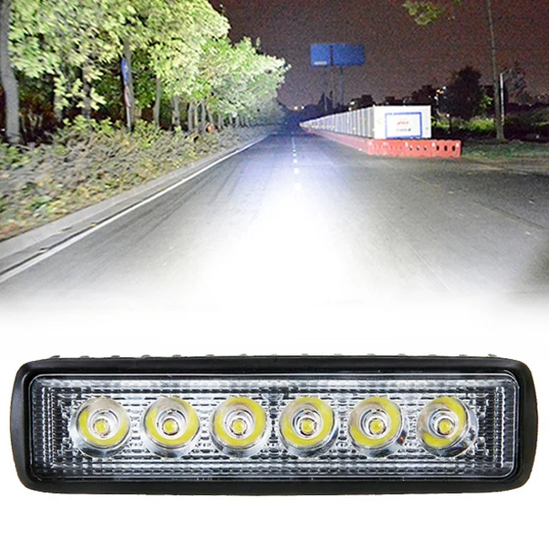 

18w 6 LED Car Work Light High Bright Spotlight Universal Offroad Automobile Truck Driving Fog Headlights DRL Driving Lamp 12V