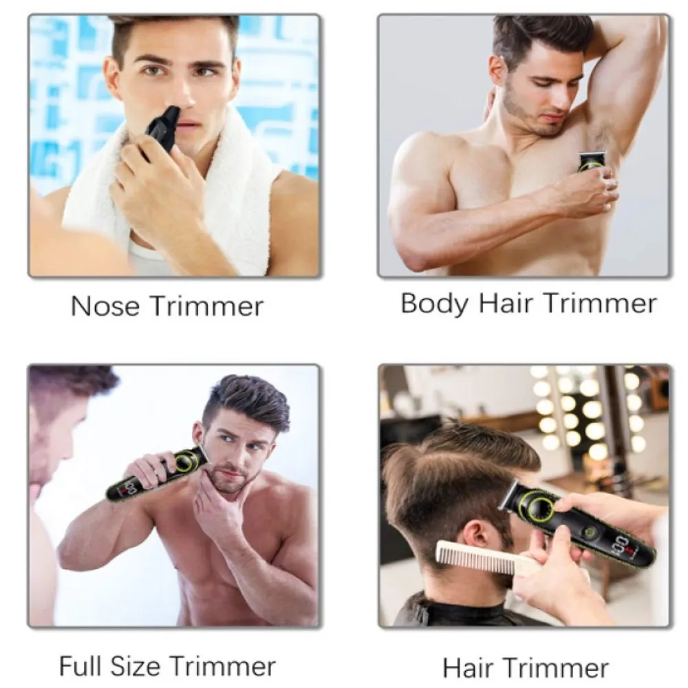 All-In-One Professional Hair Trimmer for Men Facial Body Shaver Electric Hair Clipper Beard Trimmer Hair Cutter Machine Grooming images - 6