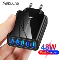 48w usb fast charger quick charge 3 0 universal wall for iphone 13 samsung xiaomi mobile phone 5ports eu us plug charger adapter