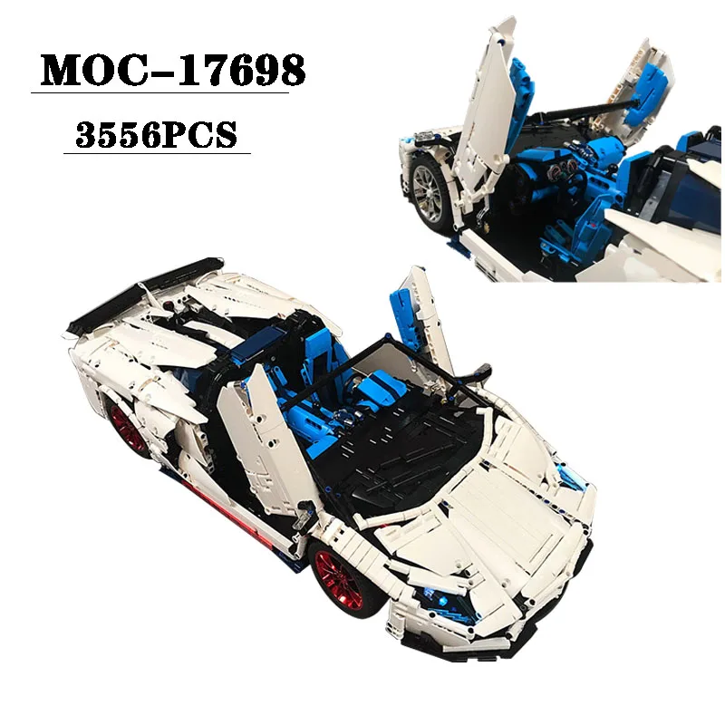 

Classic MOC-17698 Building Block Sports Car Electric Remote Control 3556PCS Assembly Model Parts Adult and Children's Toy Gift