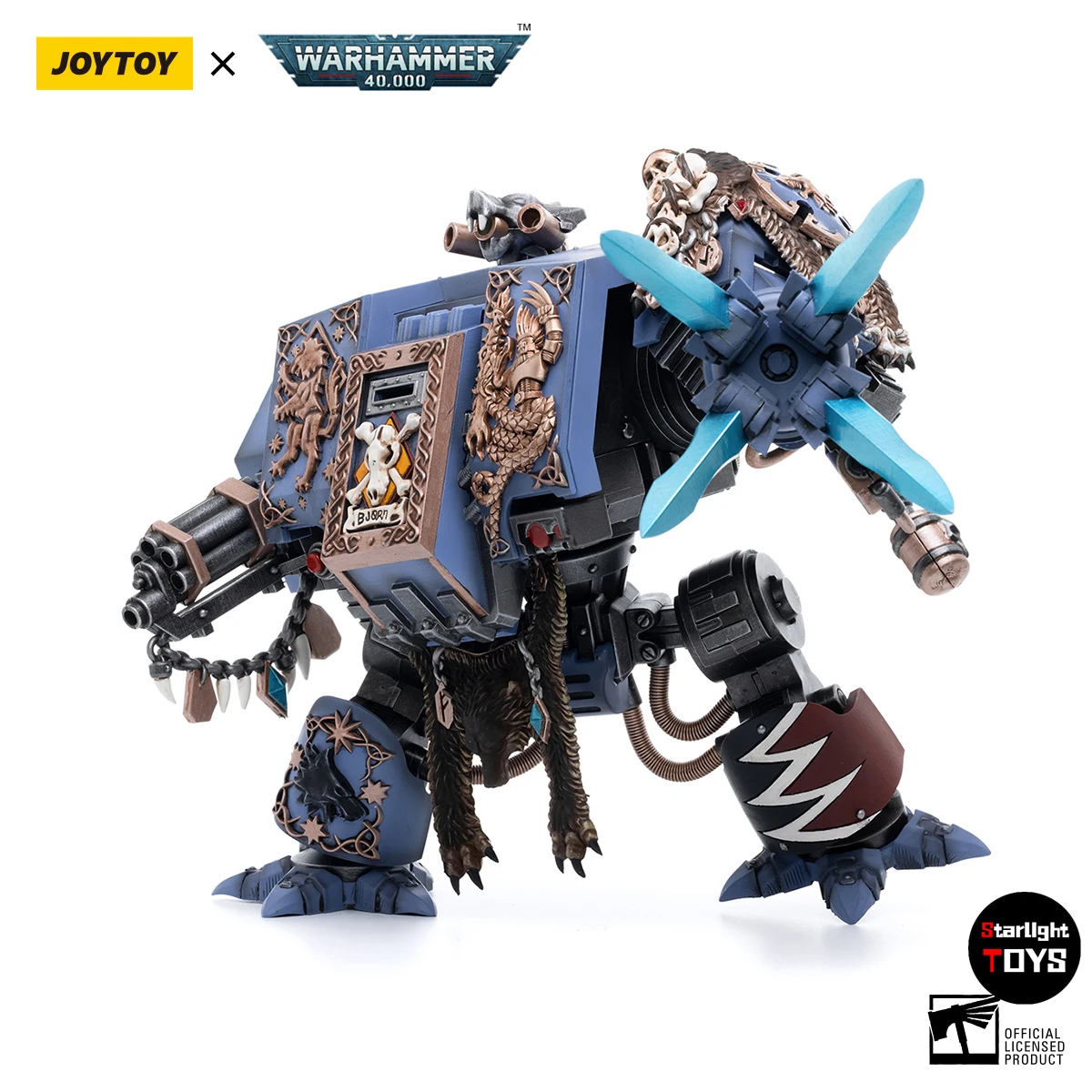 Фото 【В наличии】JOYTOY 1/18 Фигурка Warhammer 40K Space Wolves Bjorn The Fell-Handed Model Toy Doll №5