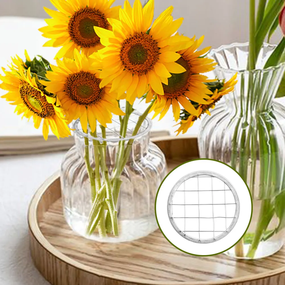 

8pcs Plant Organizer Durable Square Grid Mason Jar Flower Frog Lid Insert Cover
