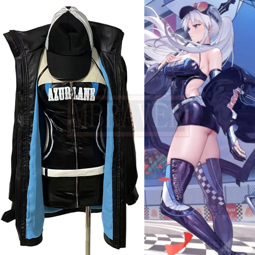 Игра Azur Lane USS Enterprise гоночный костюм косплей на Хэллоуин униформа для