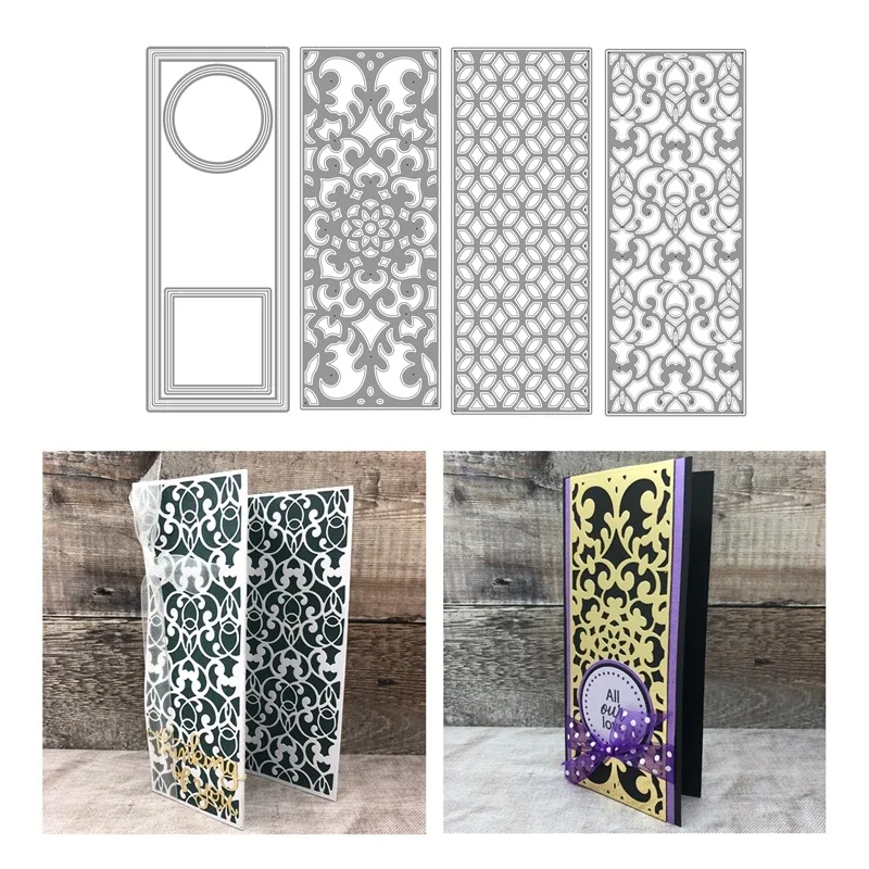

2022 New Metal Cutting Dies and Scrapbooking For Paper Making The Slimline Card Builder Die Embossing Frame Card Craft No Stamps