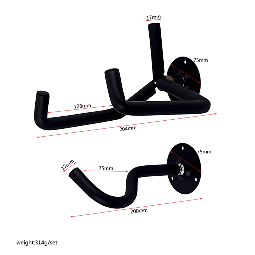 2 шт. крючки для укулеле настенное крепление гитары металлическая вешалка