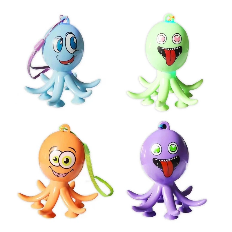 

Spring Tubes Fidget Toys Octopus Stretchy Tubes with LED Light Mini Sensory Tubes Spring Octopus for Kids Adults