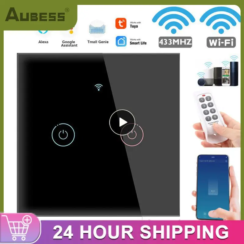 

Умный выключатель настенный с сенсорным управлением и управлением голосом, 5 А