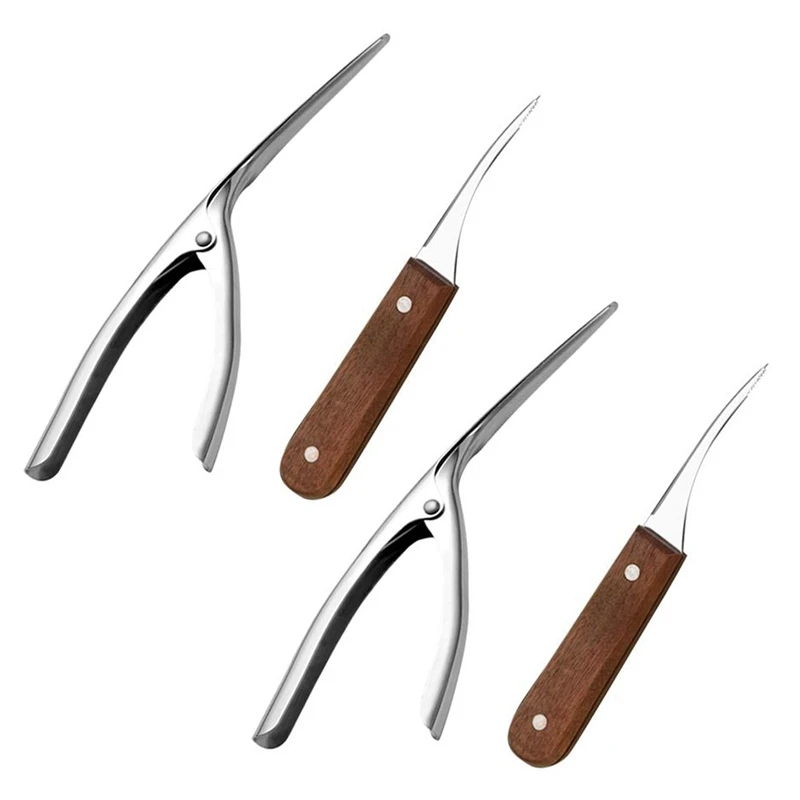 

4 шт., открывалка для креветок из нержавеющей стали