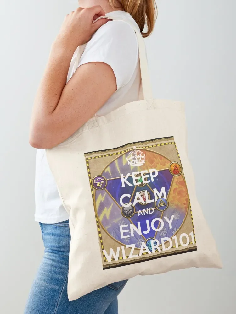 Keep Calm And Enjoy Wiz101 Большая сумка Женские пляжные сумки Сумка-тоут Студенческая