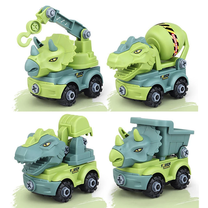 

Детская Строительная игрушка, динозавр, Инженерная машина, экскаватор, самосвал, обучающая модель «сделай сам», автомобиль, игрушки для мал...