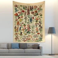 flower mushroom plant bohemian home decoration tapestry vertical mural wall decor bedroom living room wall hanging tapestries