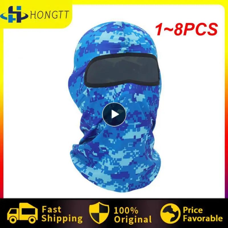 

1~8PCS Motorcycle Face Mask Motorcycle Unisex Tactical Face Shield Mascara Ski Mask Full Face Mask Gangster Mask #