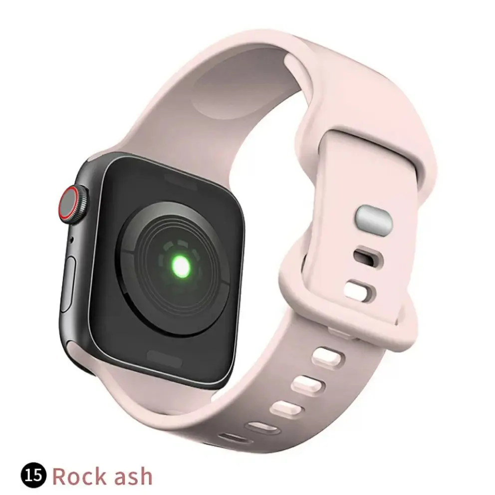 

Silicone Strap For Apple watch band 41mm 45mm 42mm watchband bracelet iWatch 40mm 38mm 44mm correa apple watch series 6 5 3 SE 7