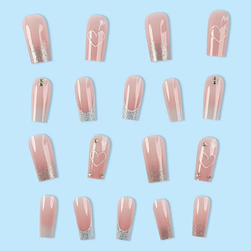 24 шт./коробка накладные ногти для девочек