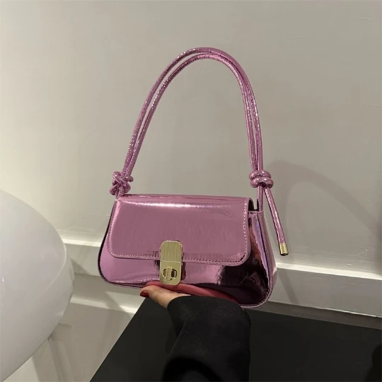 

2023 NEW Red Korean Bright shine Girl Woman Messenger Shoulder OL PU PVC Leather Women Lady Bags Mini Handbag Purses Tote Bag