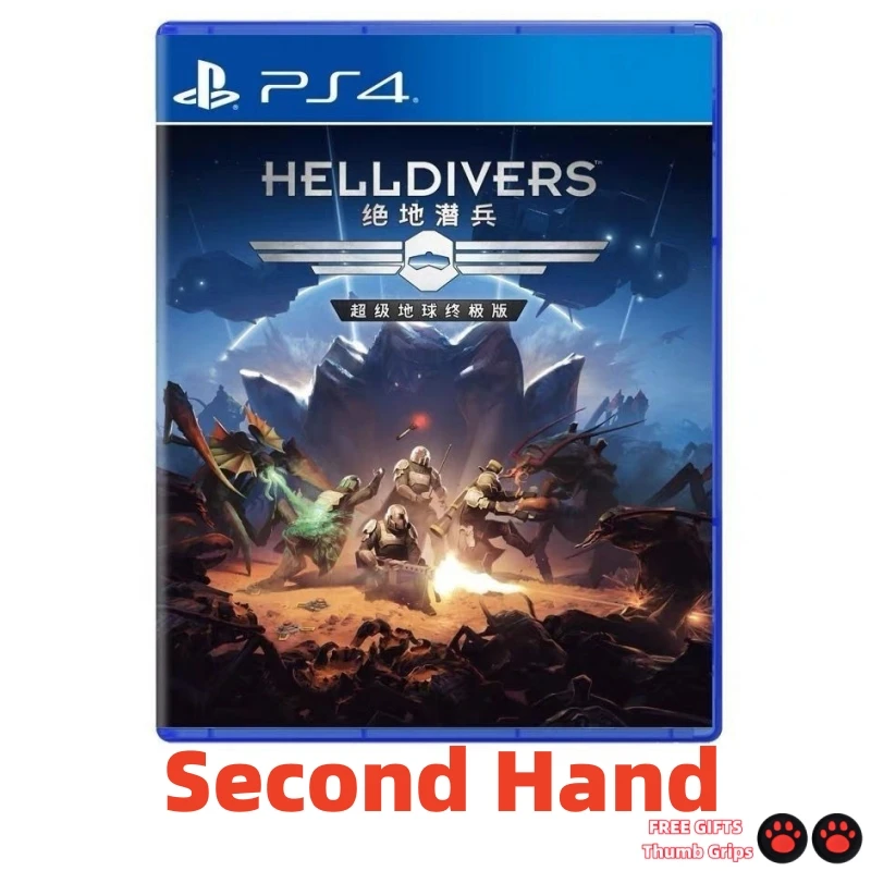 Sony Playstation 4 PS4 бывшая в употреблении игровой компакт-диск Helldivers официальный