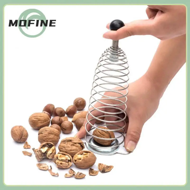 

Stainless Steel Effective Spring Nutcracker Creative Nut Shell Crusher High Quality Convenient Walnut Shell Breaker Durable
