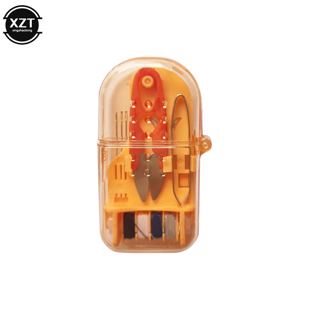1PC Mini Household Travel Sewing Kit Box New Mini Plastic Portable Sewing Kit Box Needle Sewing Case Durable Accessories Tools images - 6