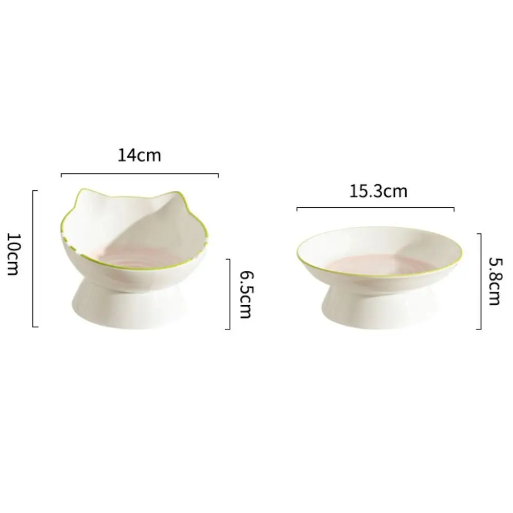 Противоударная керамическая миска для кошек Милая наклонная кормления собак