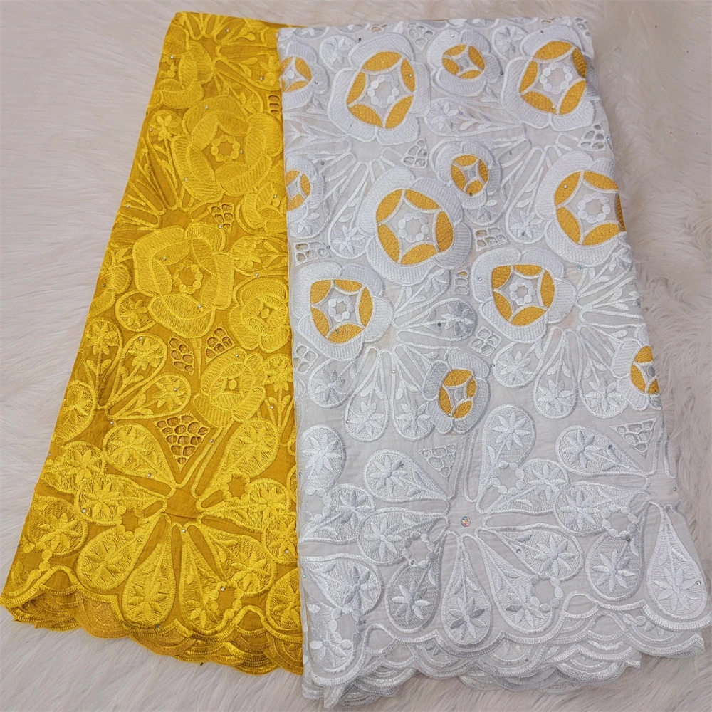 

Новая африканская кружевная ткань 2022 Высококачественная вышивка Afirican швейцарская вуаль кружевная ткань для платья швейцарская кружевная ...
