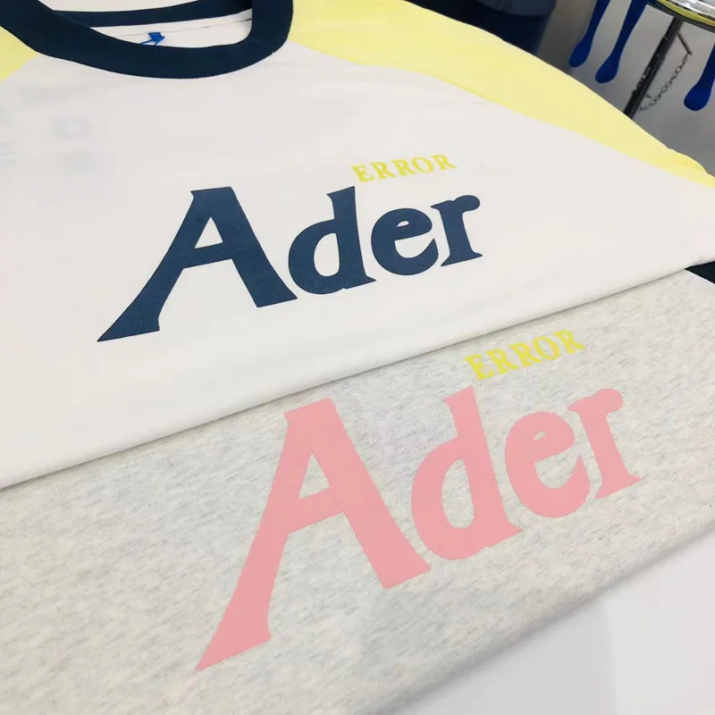 

Контрастная Лоскутная Футболка реглан ошибка футболка из чистого хлопка 1:1 высокое качество оверсайз Короткие рукава