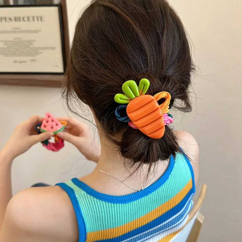 Веревка для волос с фруктами и ананасом эластичная повязка арбузом держатель