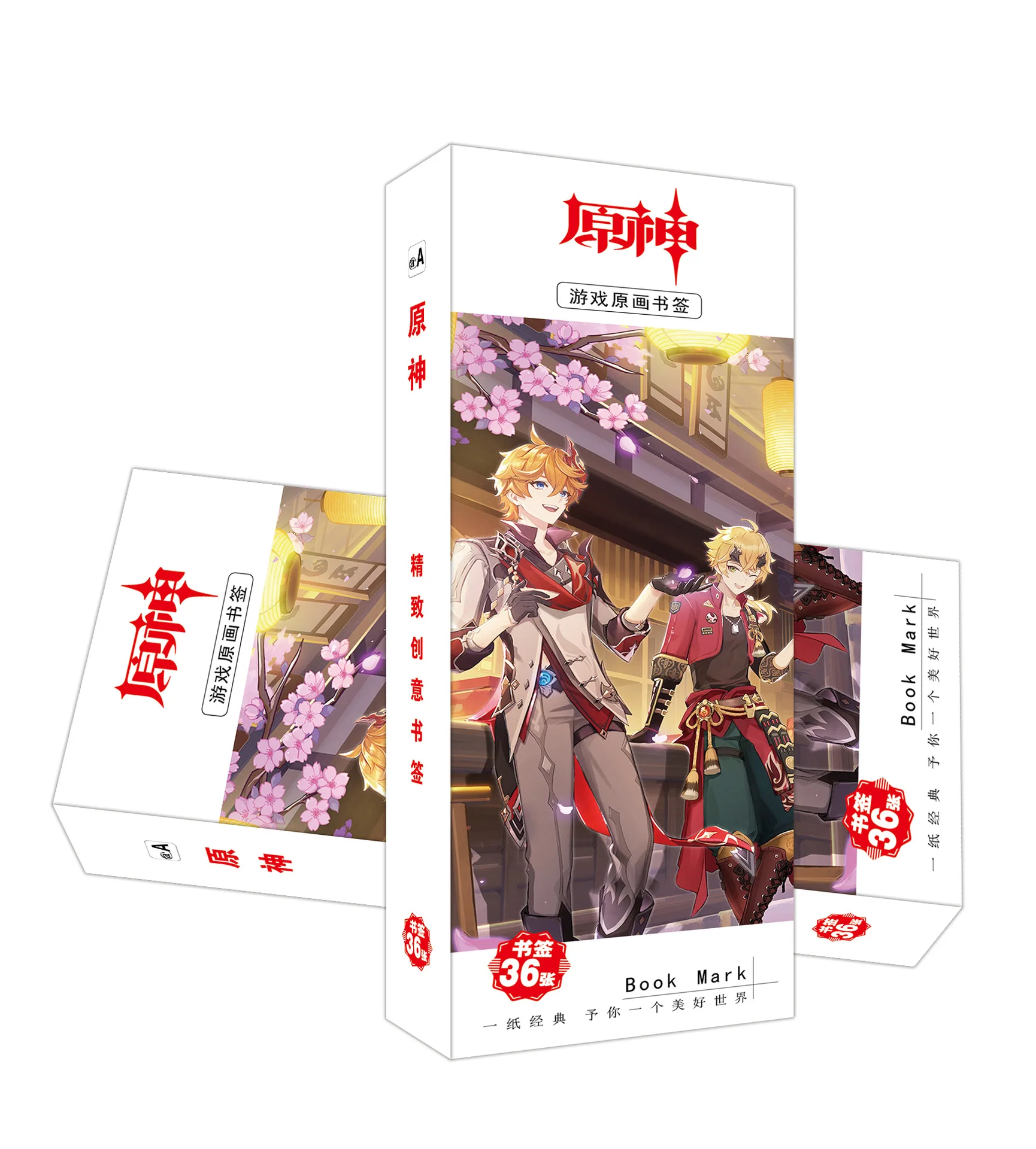 

36 A Box/Set Of Anime Genshin Impact Game Anime Bookmarks, Student Paper Holders, Stationery, Book Labels, Office School