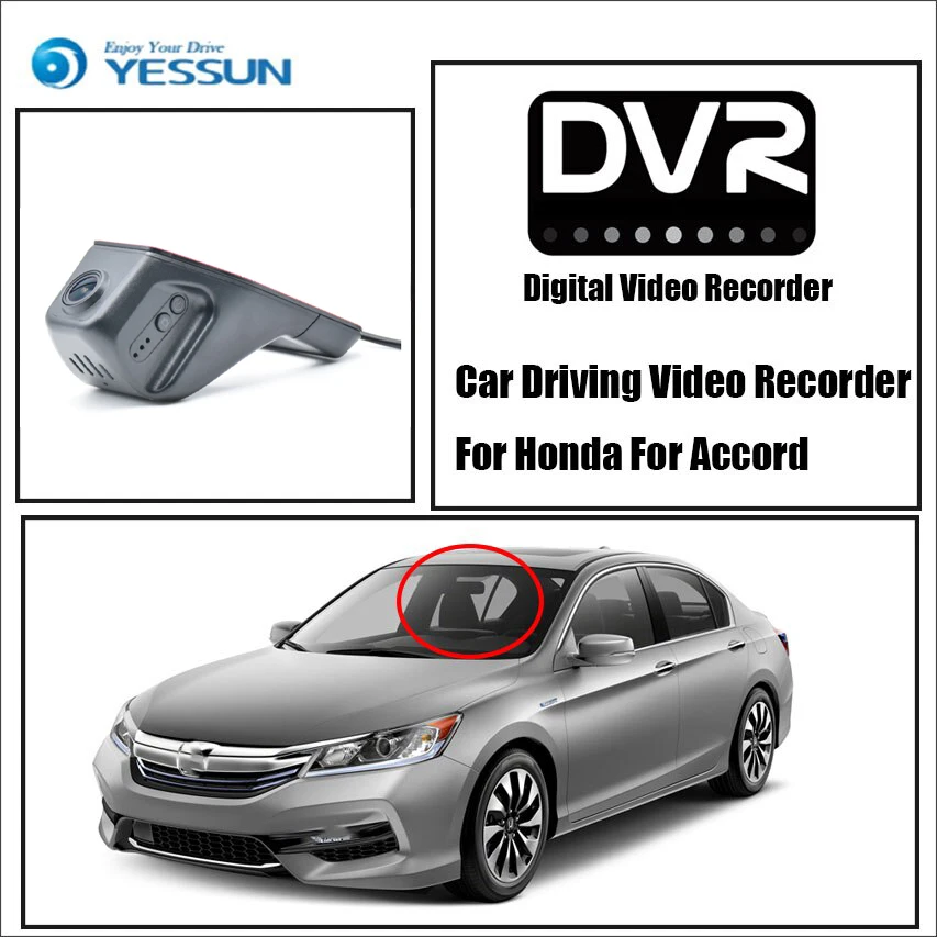 

YESSUN Car DVR Driving Video Recorder for Honda Accord Front Dash Camera HD 1080P Not Rear Back Camera