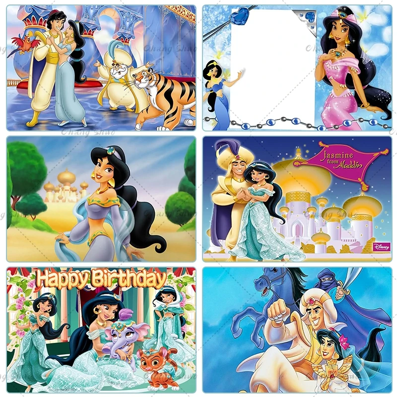 Aladdin Принцесса Жасмин фон для фотостудии Слон Тигр девушки день рождения