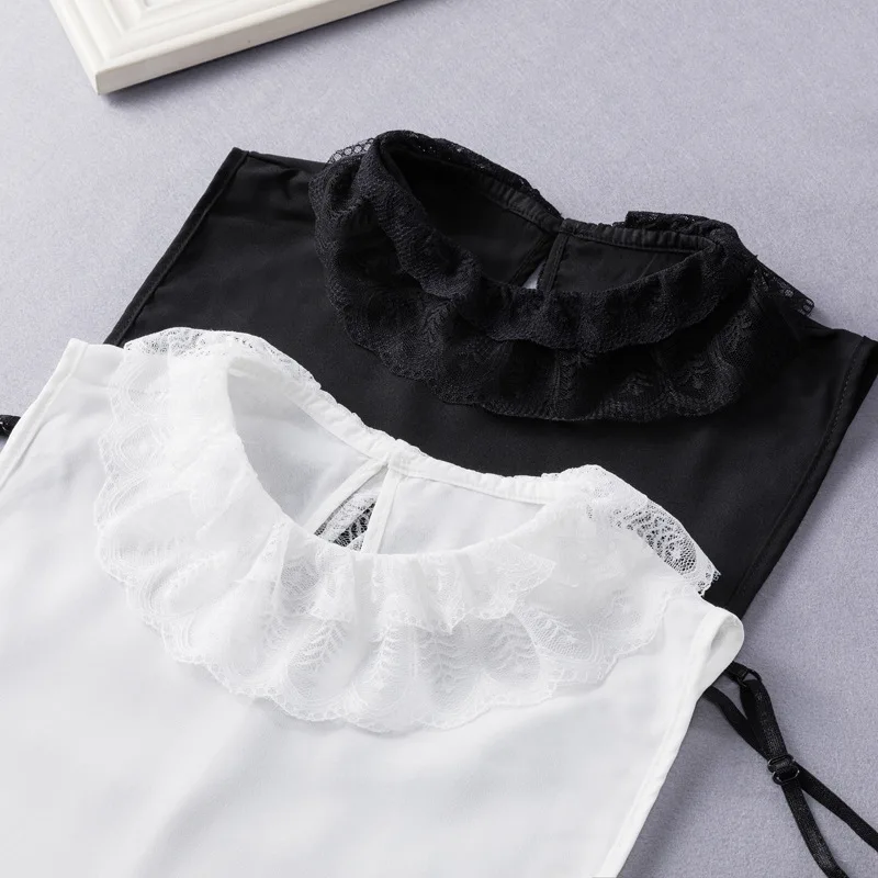 

Женский Белый съемный воротник рубашки 2023, кружевной воротник с лацканами, искусственный воротник, блузка с лацканом, Женский Топ, аксессуары для свитера