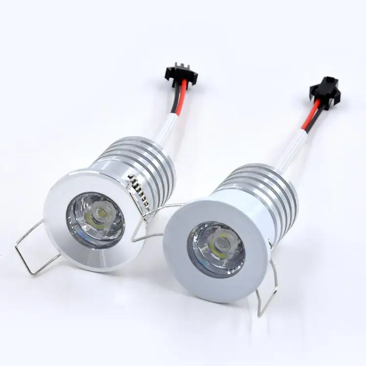 

LED Recessed Ceiling Spot Light Wooden Frame Mini Downlights 1W 3W 28mm Cut Hole Size 100lm 110V-220V Under Cabinet Lamp