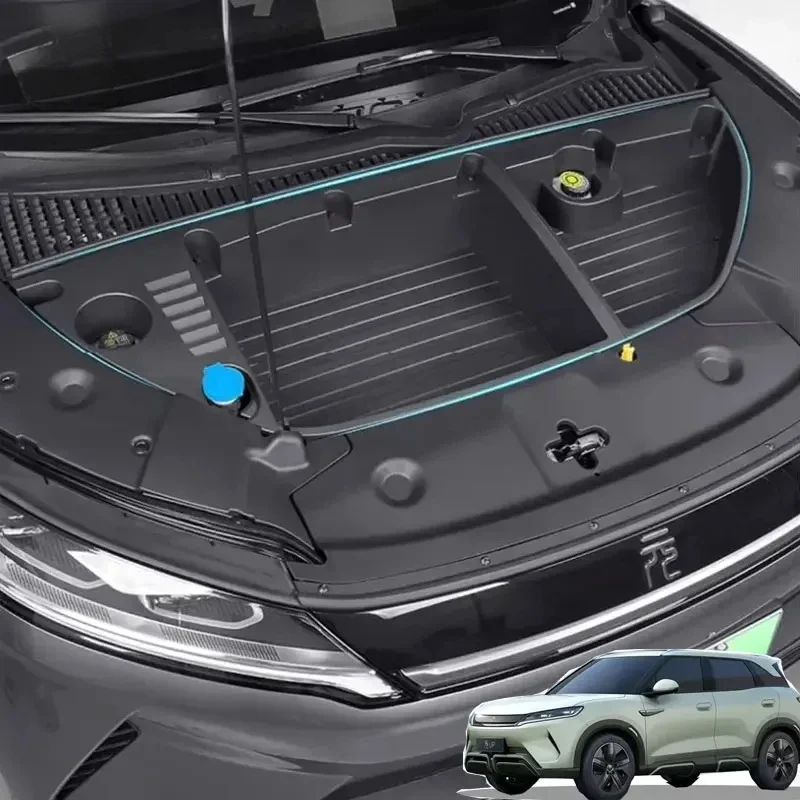 

Для BYD yuan up yuanpro 2024 2025 органайзер для переднего багажника автомобиля, ящик для хранения в комнате с двигателем, аксессуары большой емкости