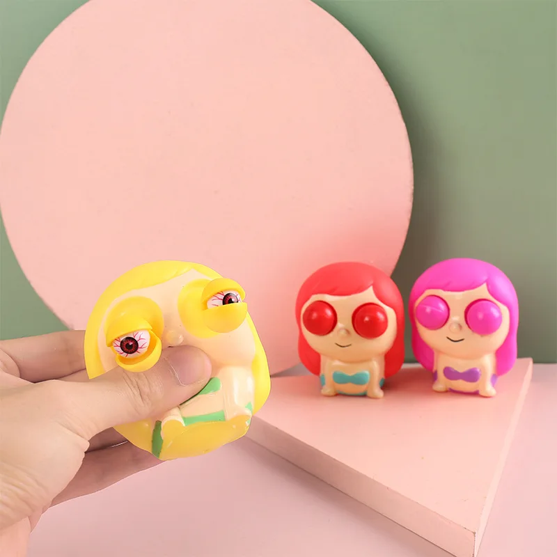 

Creative Decompression Simulation Mermaid Doll PVC Sensory Squeeze Toys Kids Fidget Toys