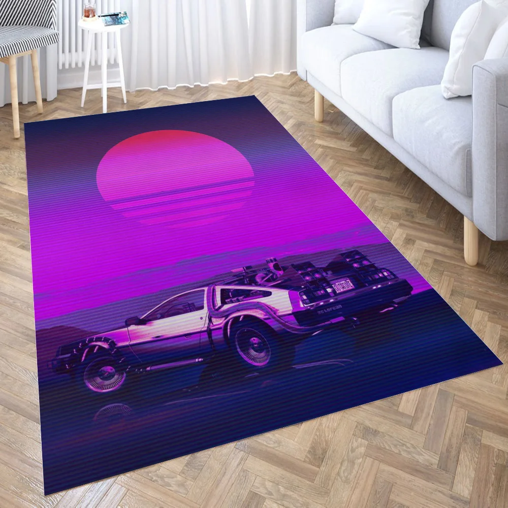 

DELOREAN DMC MCFLY Carpet Living Room Large Area Rugs Bedroom Carpet Modern Home Living Room Decoration Floor Lounge Rug