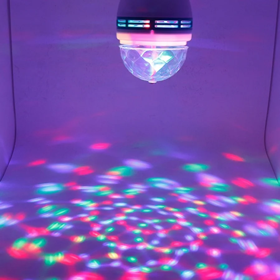 Neon Color Rotary Disco Ball Light Of Sound-control E27 Crystal Magic Lamp 3W Rotating Colorful Projection DJ KTV Bar Stage |