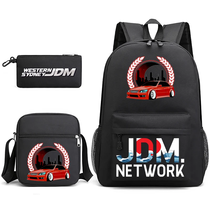2022 Fashion JDM Anime Backpack Print Men's Laptop Bag with Pencil Teen Daily