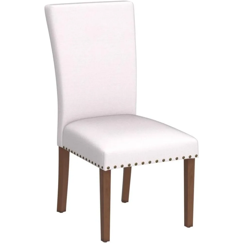 Кухонный стул с толстыми подушками и деревянными ножками бежевый